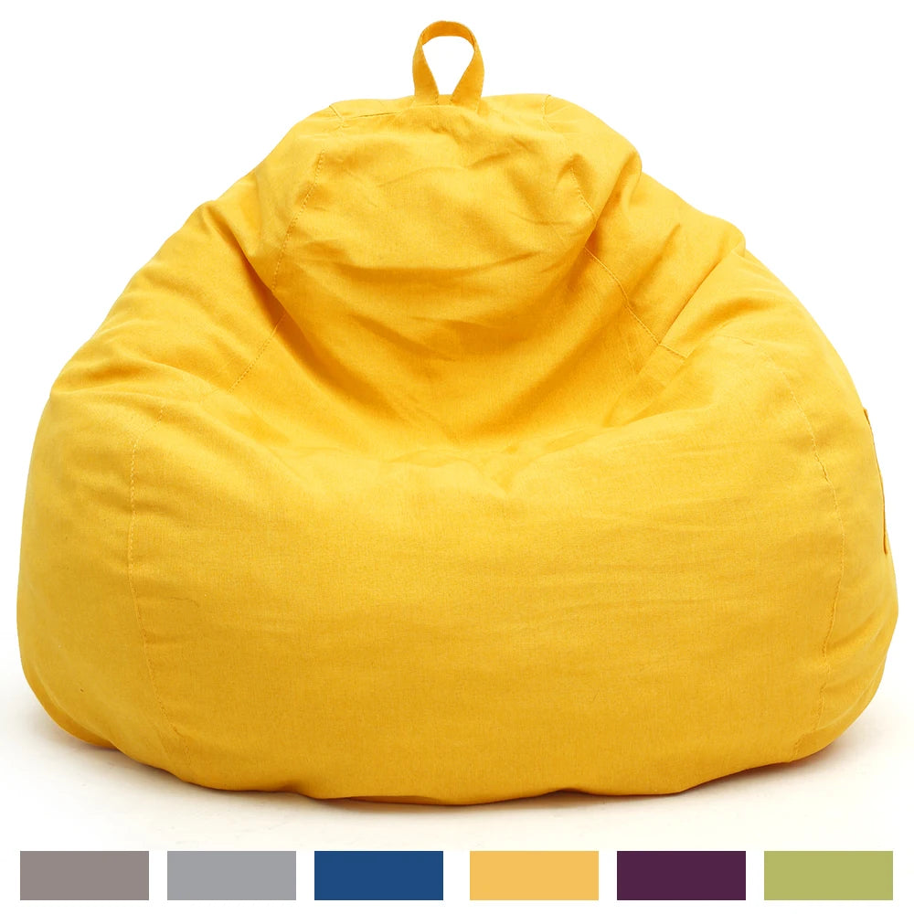 Lazy Sofa Cover Comfortable Large Bean Bag Cover without Filler for Home Bedroom Adults Kids Soft Tatami Chairs Covers Beanbags