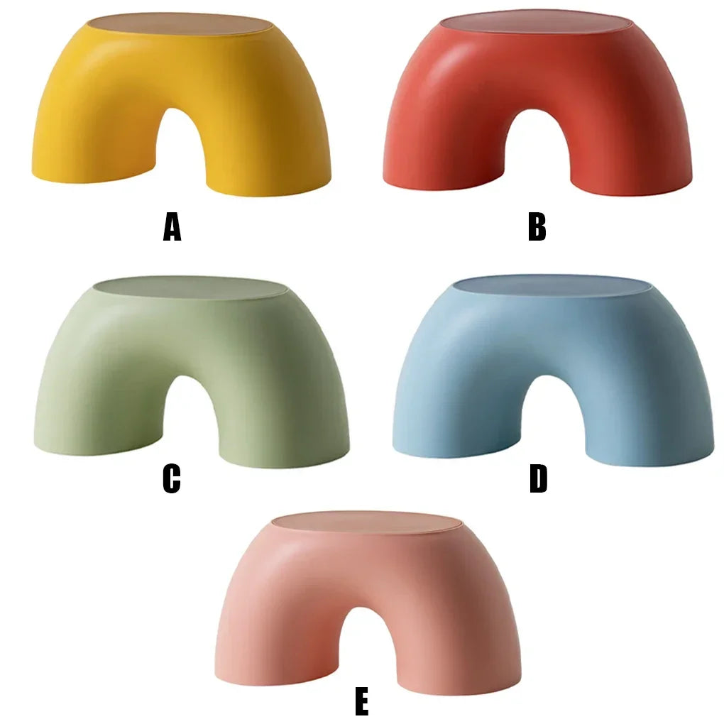 Stool Plastic Rainbow Shape Footstool Safety Kids Step Stool Seat For Living Room Indoor Furniture Children'S Stool Toy