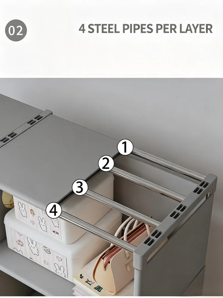 Multilayer Bookshelf Easy Assembly Bookcase Living Room Bedroom Study Storage Shelf for Books Toys Sundries