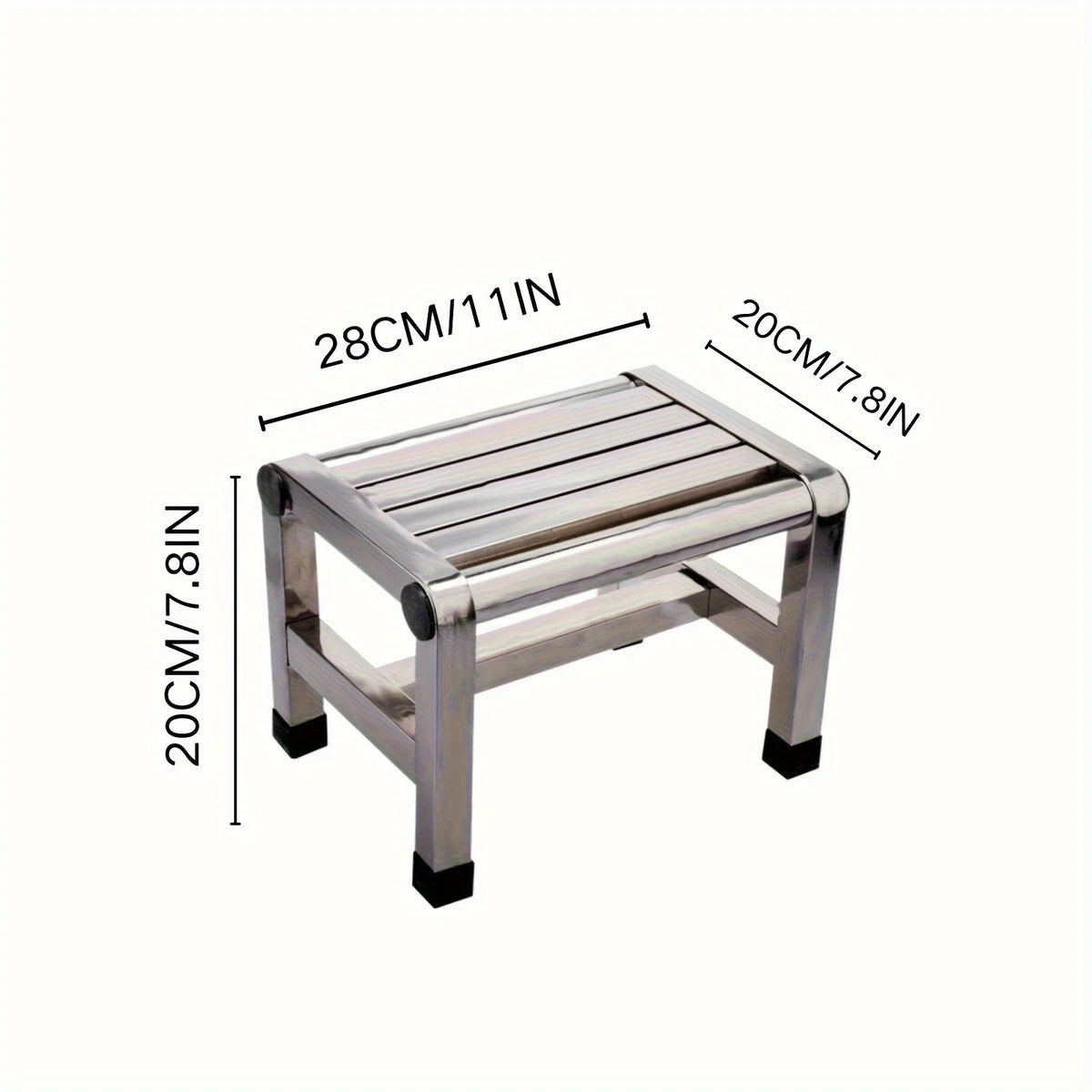Multi Functional Stainless Steel Stool - Durable Thick & Sturdy Stool, Ideal for Living Room, Bathroom, Kitchen, Corridors